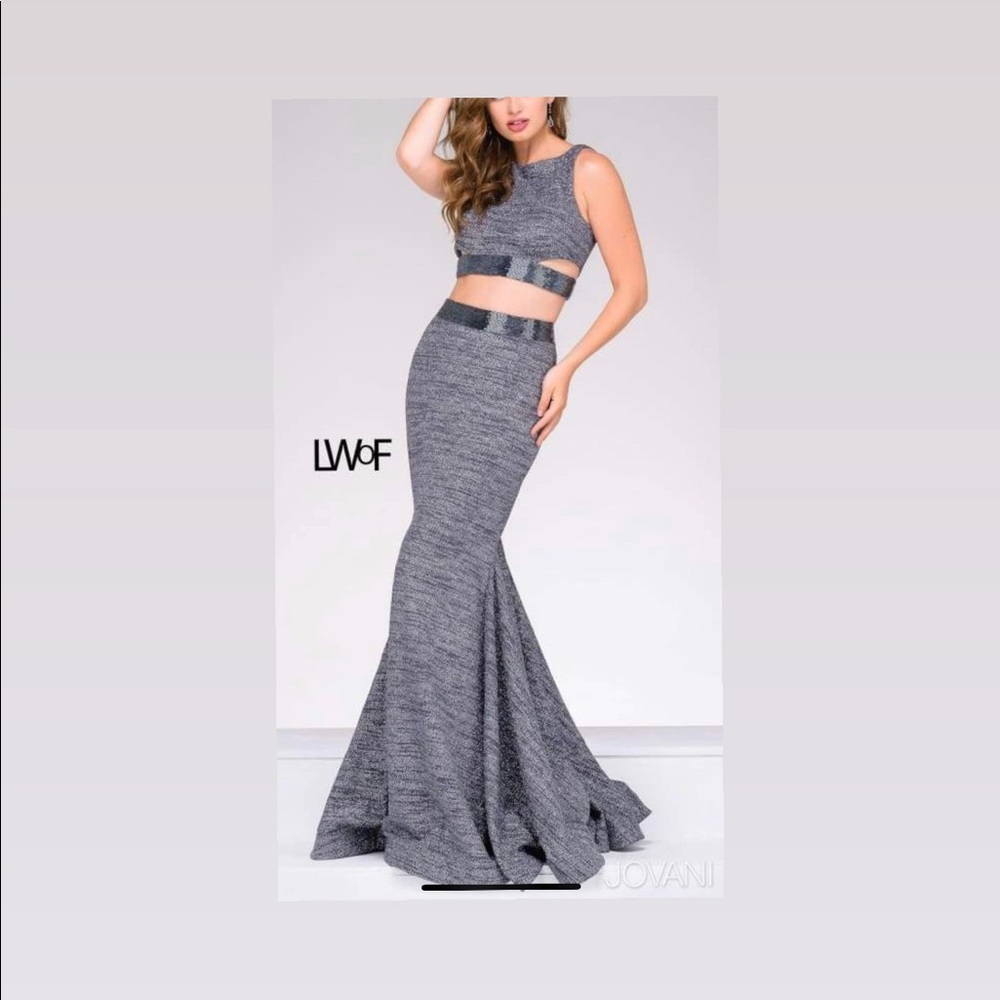 Jovani Two-Piece Jersey Prom Dress